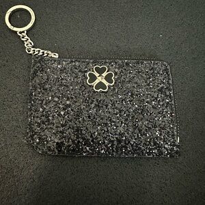 Kate Spade Glittery Black Keychain Wallet